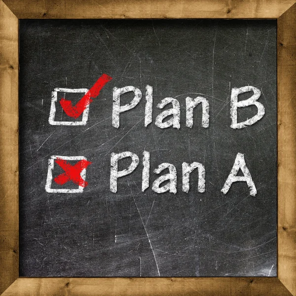 Rencana A Rencana B pilihan — Stok Foto