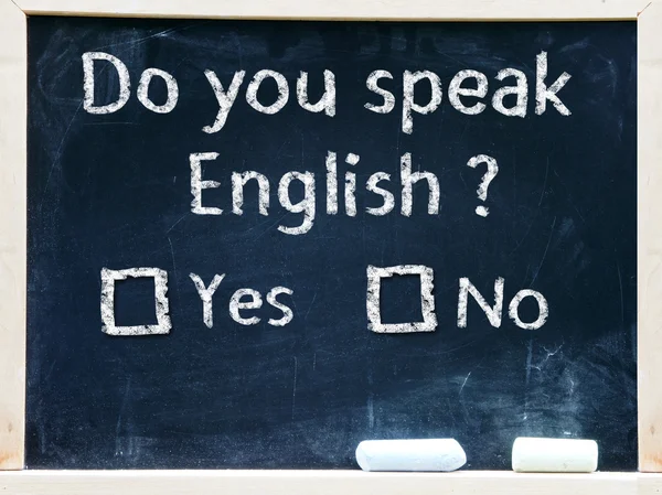 Você fala inglês teste — Fotografia de Stock