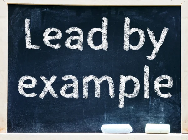 "Lead by example" — Stock Photo, Image