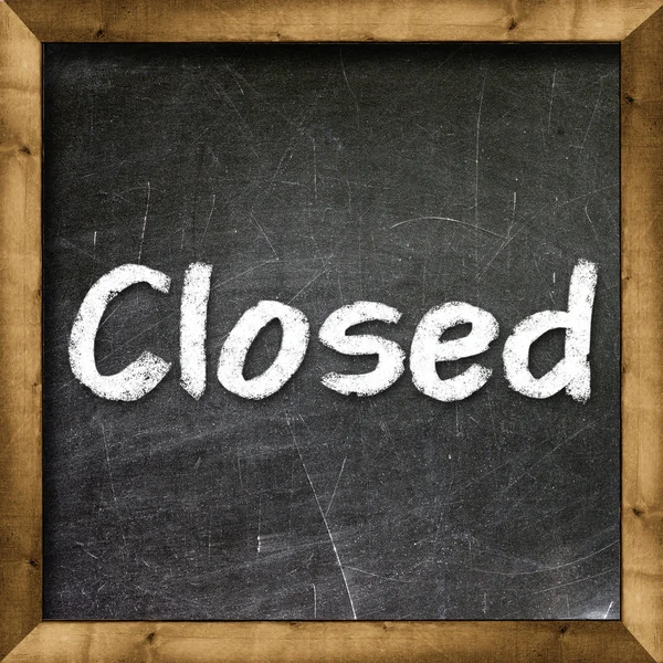 Closed inscription — Stock Photo, Image