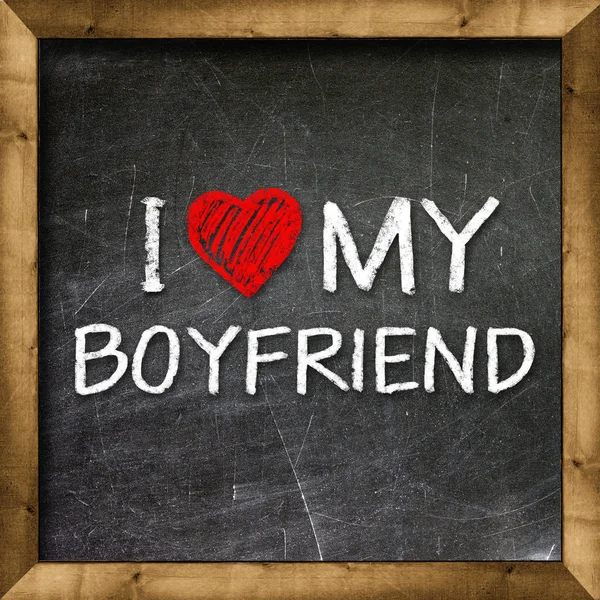 Eu amo o meu namorado — Fotografia de Stock