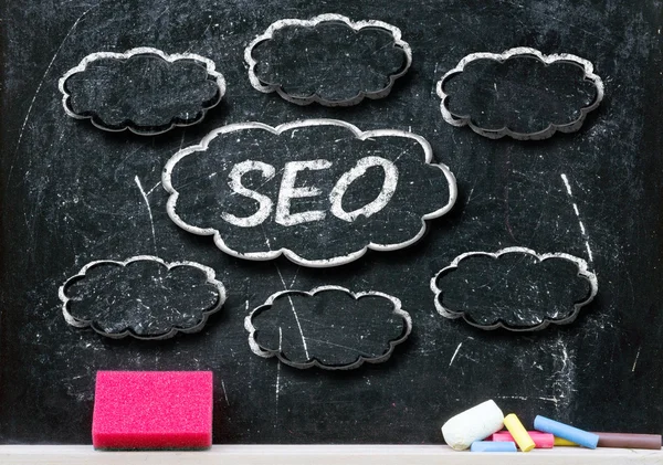 Blackboard with SEO Concept — Stock Photo, Image