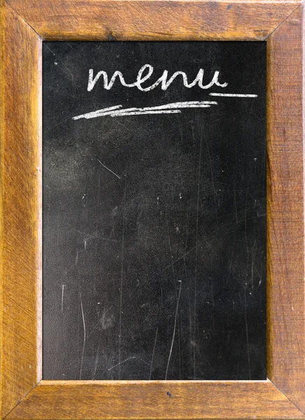 Menu title written with chalk — Stock Photo, Image