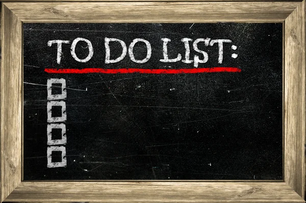 Chalkboard image with empty to do list — Stock Photo, Image