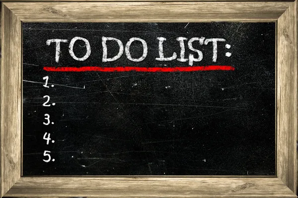 Chalkboard image with empty to do list — Stock Photo, Image