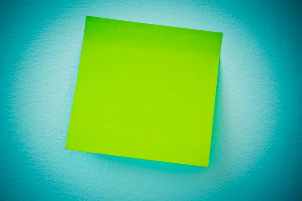 Green sticky note — Stock Photo, Image
