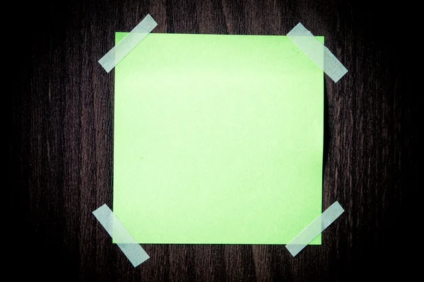 Green sticky note — Stock Photo, Image