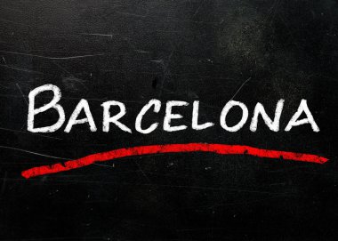 kullanılan tahtada yazılı barcelona