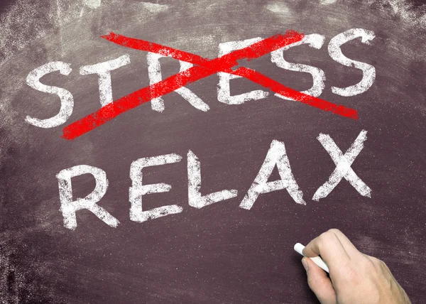 Eliminare lo stress e scrivere rilassarsi — Foto Stock