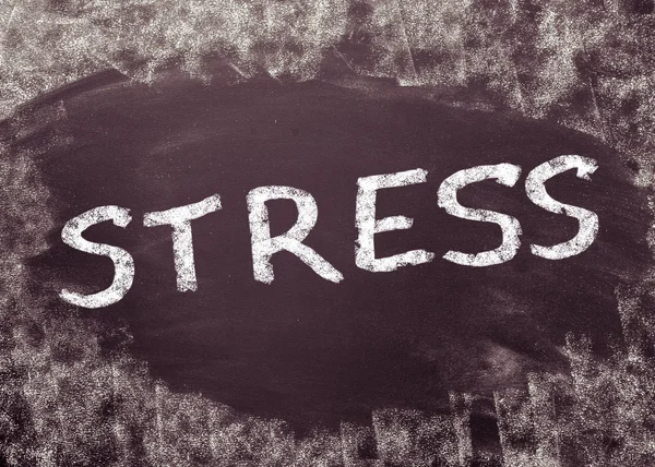 Stres, napisany na tablicy. — Zdjęcie stockowe