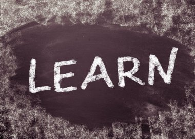 yazı tahtası üzerinde el yazısı lern