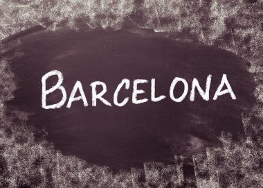yazı tahtası üzerinde el yazısı barcelona