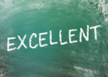 Mükemmel! Yeşil tebeşir tahtası