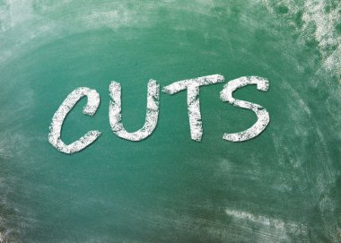 kesim ile bir greenboard Beyaz tebeşir.