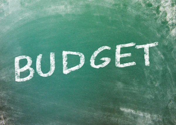 Budget handwritten with chalk on a greenboard — Stock Photo, Image