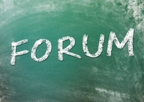 Forum on chalk board — Stock Photo, Image