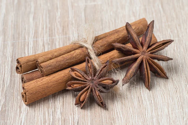 Star anise with cinnamon Stock Picture