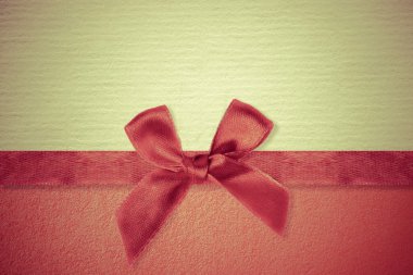 Şerit ve Kağıt arka plan üzerinde yay