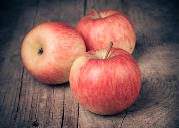 Rött äpple frukt mogen dagg — Stockfoto