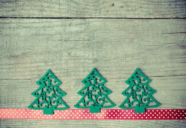 Árbol de Navidad y decoraciones de cinta —  Fotos de Stock