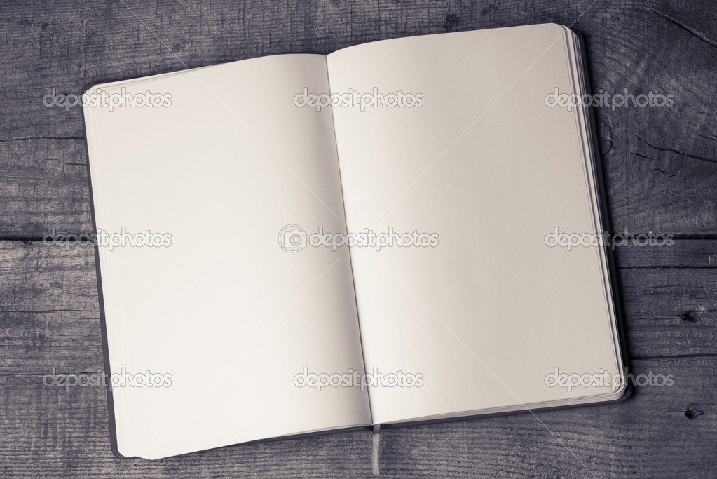 White blank pages sketch book