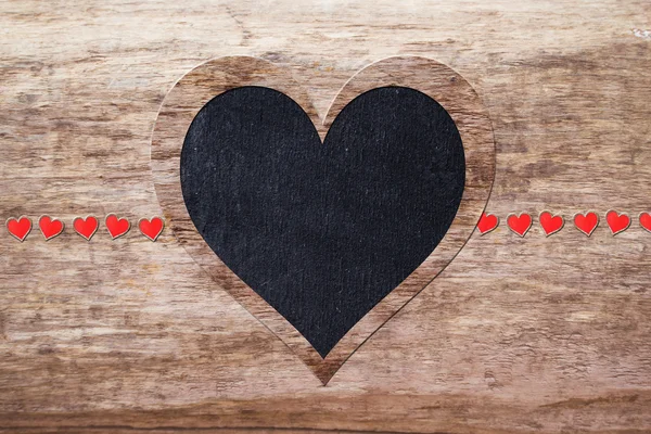 Röda och svarta hjärtan — Stockfoto