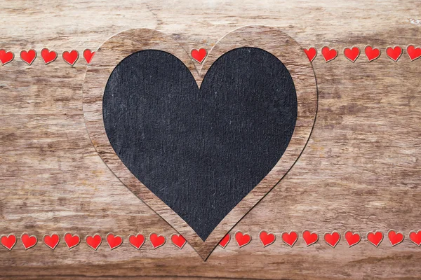Rode en zwarte harten — Stockfoto