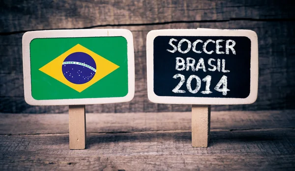 Brazil flag soccer 2014 — Stock Photo, Image