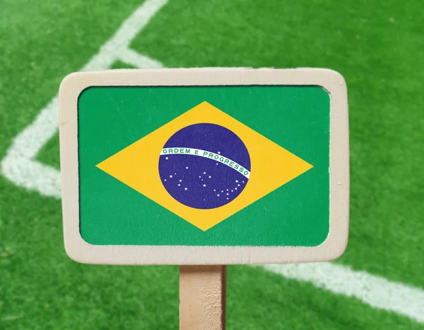 Brazil flag soccer — Stock Photo, Image