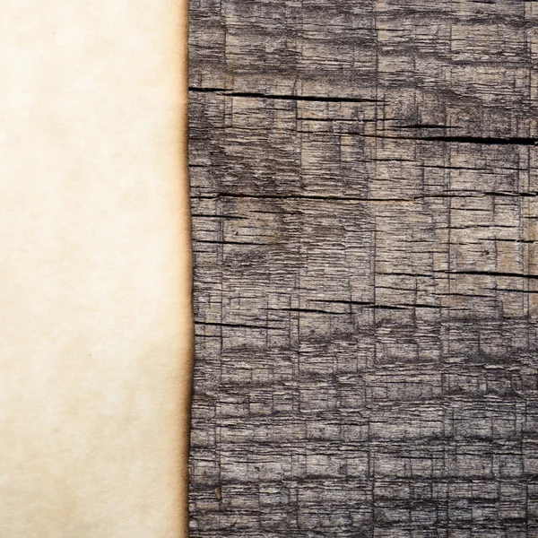 Folha de papel com textura de madeira — Fotografia de Stock