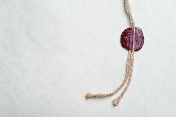 Red sealing wax stamp — Stock Photo, Image