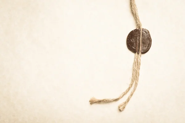 Red sealing wax stamp — Stock Photo, Image