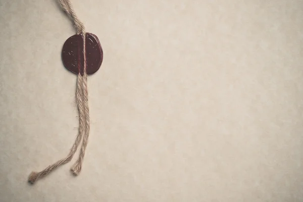 Red sealing wax stamp — Stock Photo, Image