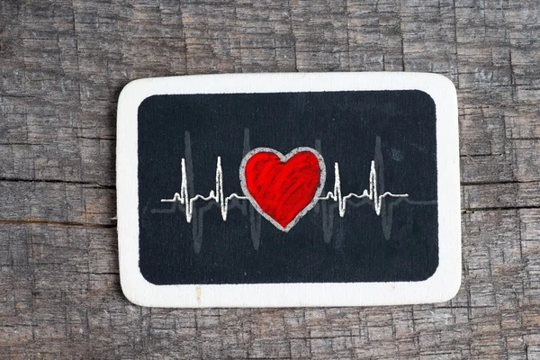 Blackboard and heart — Stock Photo, Image