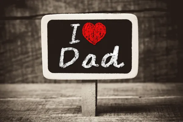 Ręczne pisanie że kocham tata na tablicy — Zdjęcie stockowe