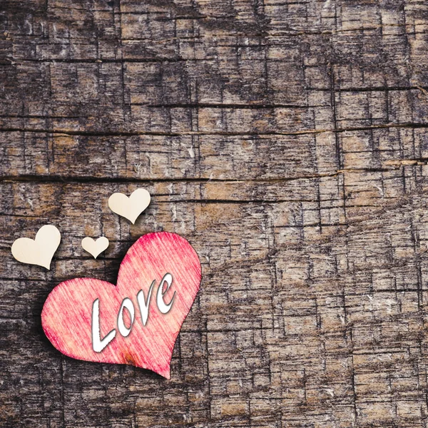 Heart on a wooden background — Stock Photo, Image