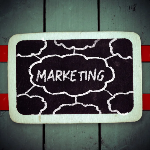 Blackboard com conceito de marketing — Fotografia de Stock
