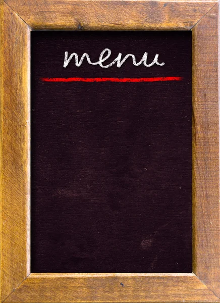 Tebeşir ile yazılmış Menü başlığı