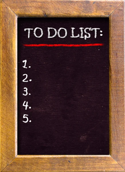 Chalkboard image with empty to do list — Stock Photo, Image
