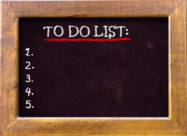 Chalkboard image with empty to do list — Stock Photo, Image