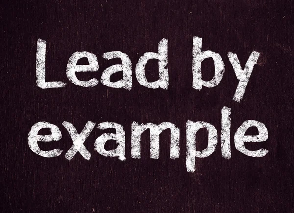 "Lead by example" — Stock Photo, Image