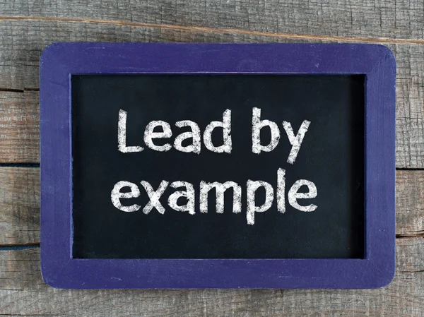 "Lead by example" — Stock Photo, Image