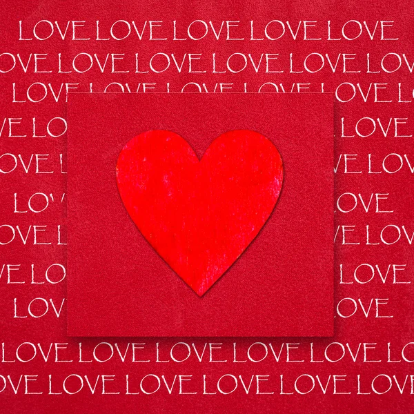 Red Heart background — Stock Photo, Image