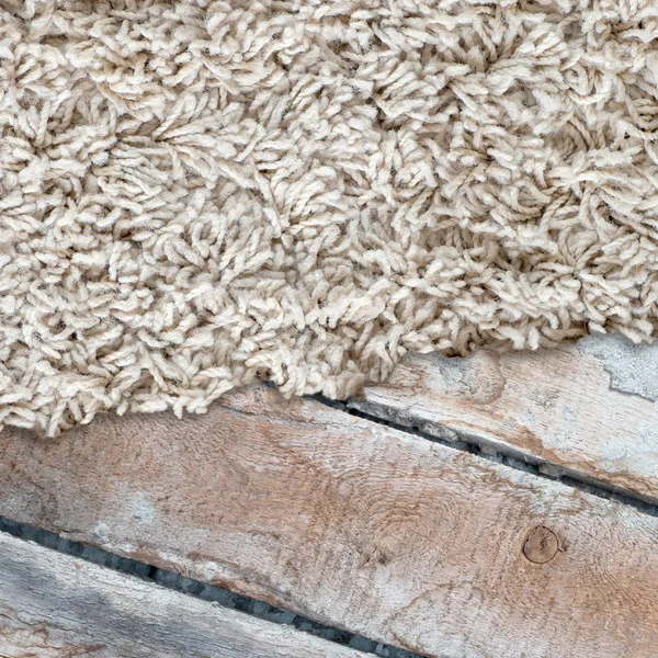 Wood texture with carpet — Stock Photo, Image