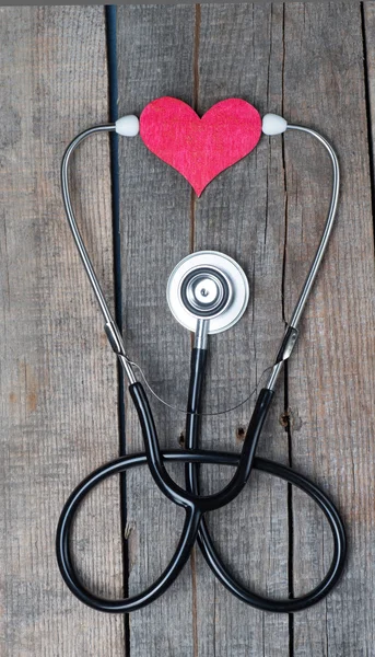 Stethoscope with red heart — Stock Photo, Image