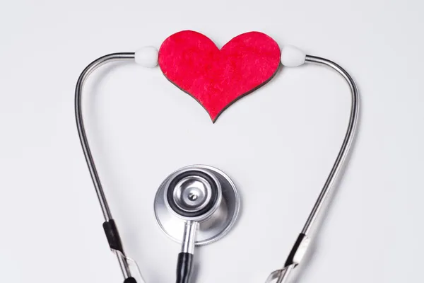 Stethoscope with red heart — Stock Photo, Image