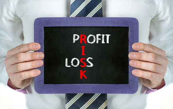 Gewinn, Verlust, Risikokonzept — Stockfoto