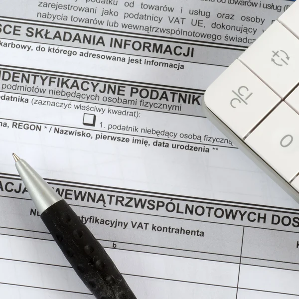 Polish individual tax form — Stock Photo, Image