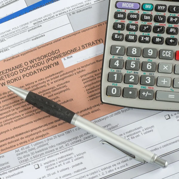 Polish individual tax form — Stock Photo, Image