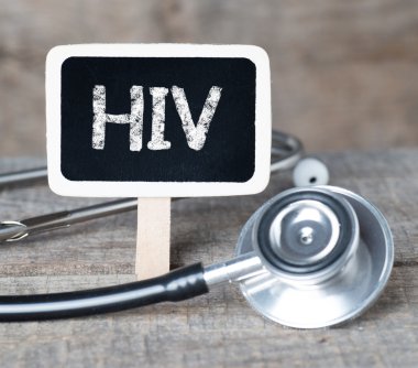 Blackboard ile word HIV ve stetoskop